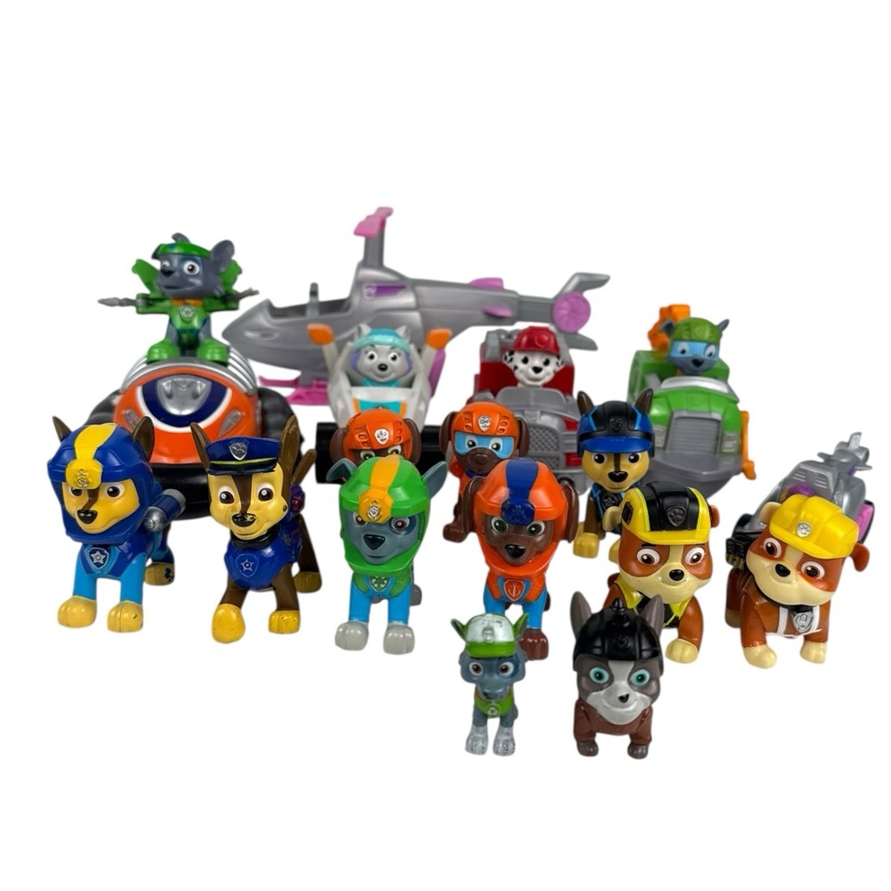 Paw Patrol Toy Lot Figures Vehicles Skye Chase‎ Rocky Everest Bundle AS IS E72Q